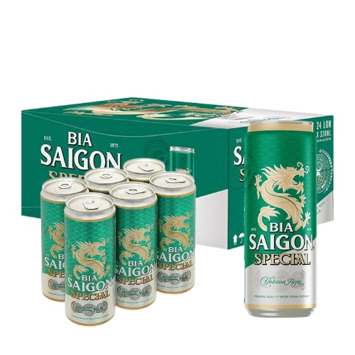 Thùng bia Sài Gòn Special Sleek 330ml 24 lon