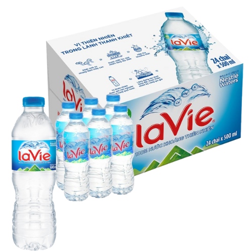 Thùng nước khoáng Lavie 500ml 24 chai