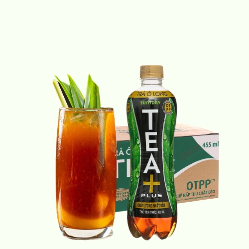 Thùng trà ô long Tea Plus 450ml 24 chai