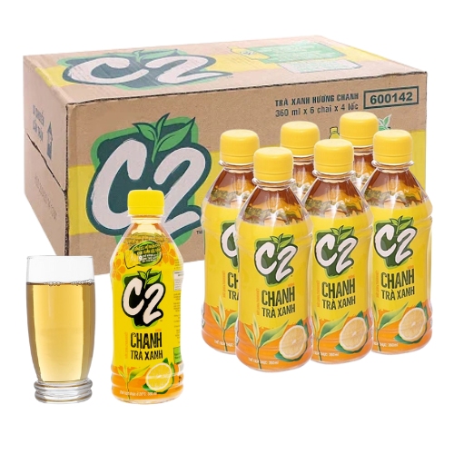 Thùng trà xanh C2 hương chanh 360ml 24 chai