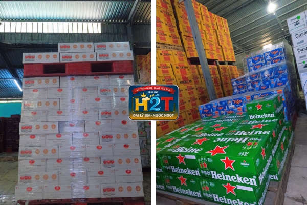 Hình ảnh bia 33, bia ken ở đại lý bia H2T Hình ảnh bia 33, bia ken ở đại lý bia H2T