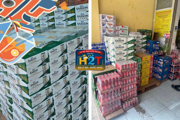 Các dòng sản phẩm bia Sài Gòn H2T đang phân phối