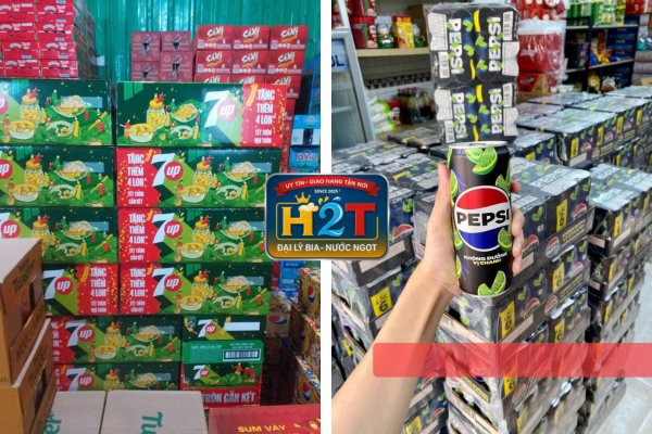 Các loại sản phẩm Pepsi do H2T phân phối