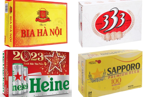 Các loại bia trong nước và nhập khẩu